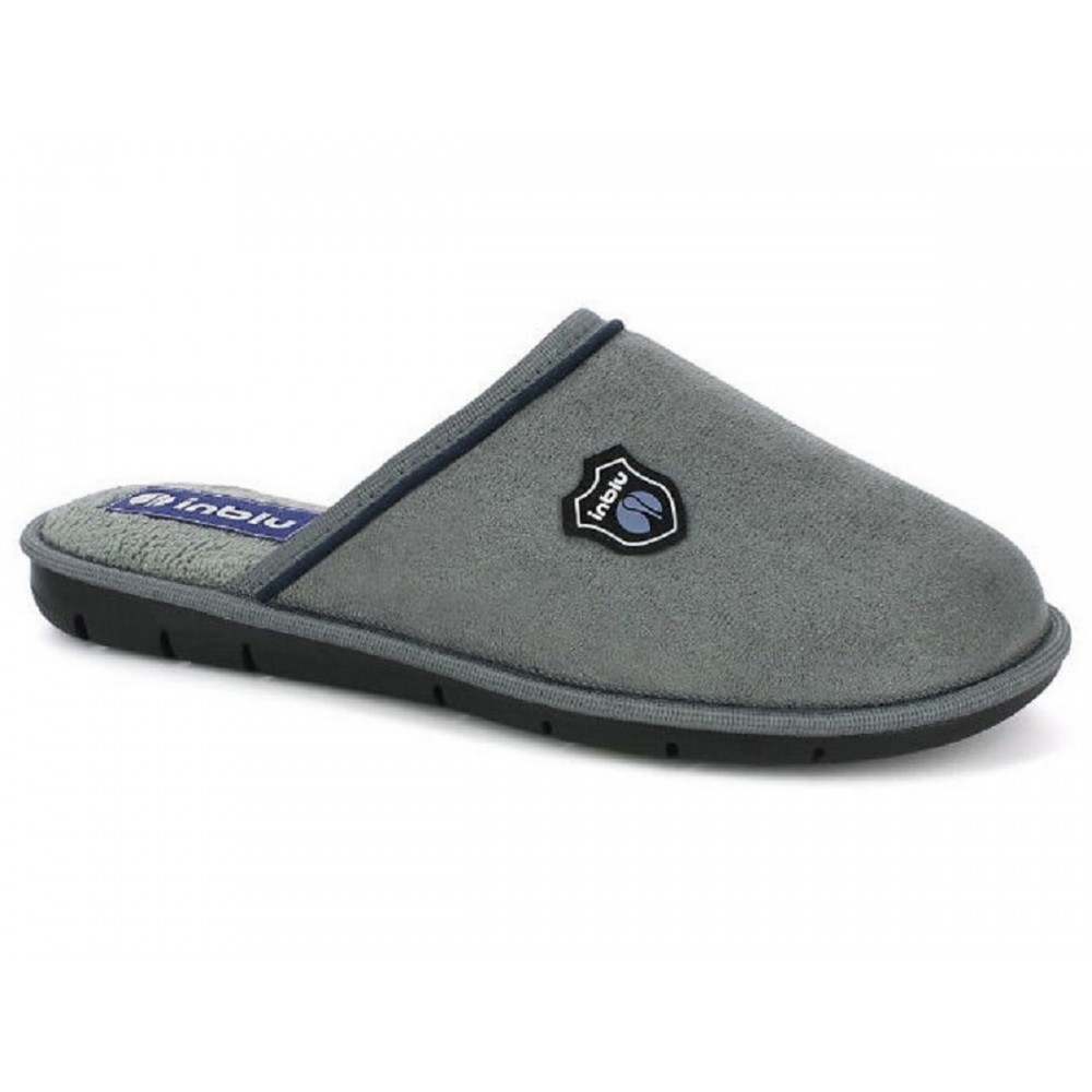 Pantofole Ciabatte da Tessuto Caldo Invernali Nuova Collezione uomo grigio