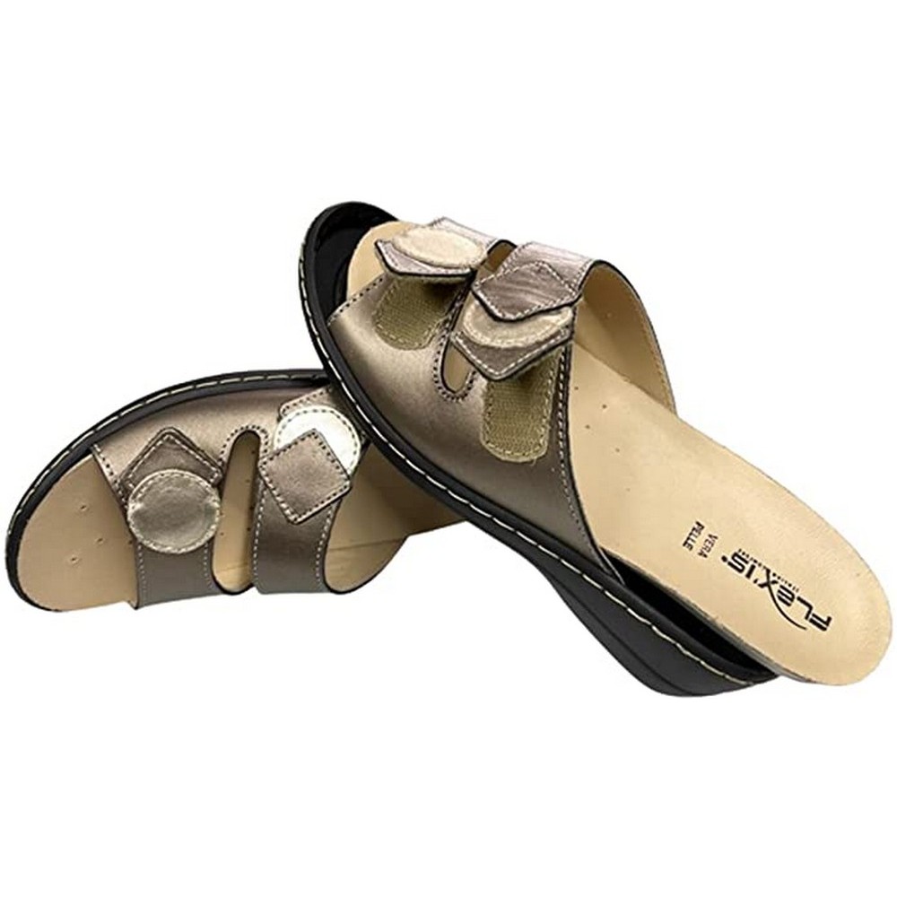 Ciabatte Donna TIGLIO In Vera Pelle - Punta Aperta Con Plantare Morbido E Regolabile - Foto 8