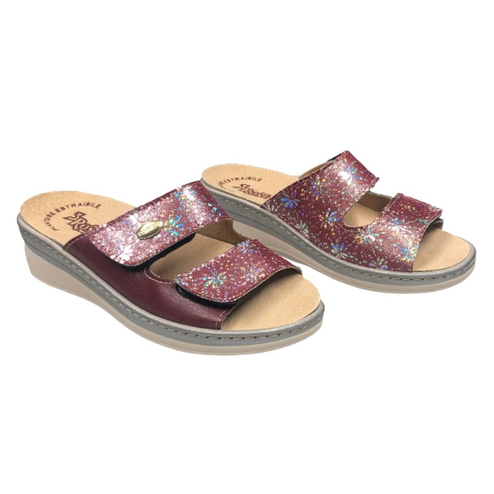 Ciabatte Donna 3ROSE In Pelle - Plantare Estraibile E Doppia Fascia - Foto 10